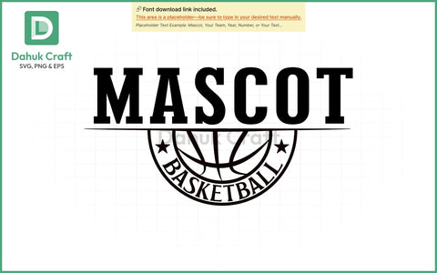 Basketball SVG – Mascot Logo Template SVG PNG & EPS V11 SVG dahukdesign 
