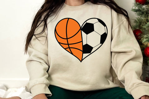 Basketball SVG, Soccer SVG, Basketball Heart SVG, Soccer Heart svg SVG DesignDestine 