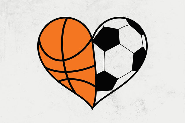 Basketball SVG, Soccer SVG, Basketball Heart SVG, Soccer Heart svg SVG DesignDestine 