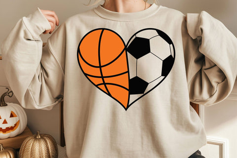 Basketball SVG, Soccer SVG, Basketball Heart SVG, Soccer Heart svg SVG DesignDestine 