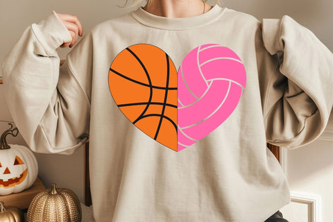 Basketball SVG, Volleyball SVG, Basketball Heart SVG, Volleyball Heart svg SVG DesignDestine 