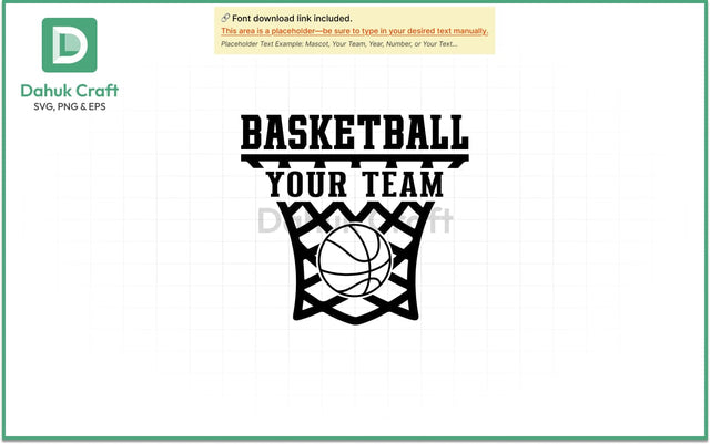 Basketball Team Logo SVG PNG & EPS V10 SVG dahukdesign 
