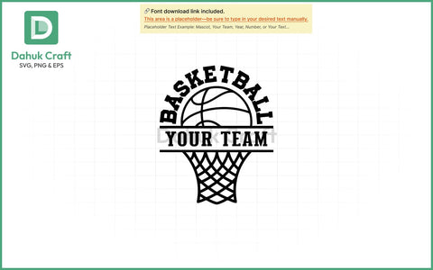 Basketball Team Logo SVG PNG & EPS V2 SVG dahukdesign 