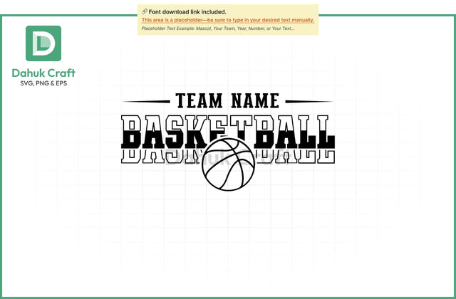 Basketball Team Logo SVG PNG & EPS V4 SVG dahukdesign 