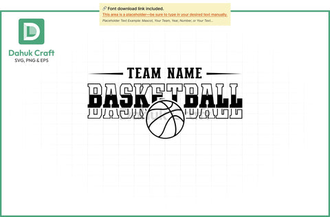 Basketball Team Logo SVG PNG & EPS V4 SVG dahukdesign 
