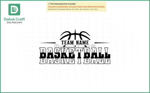 Basketball Team Logo SVG PNG & EPS V6 SVG dahukdesign 