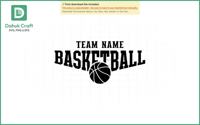 Basketball Team Logo SVG PNG & EPS V7 SVG dahukdesign 
