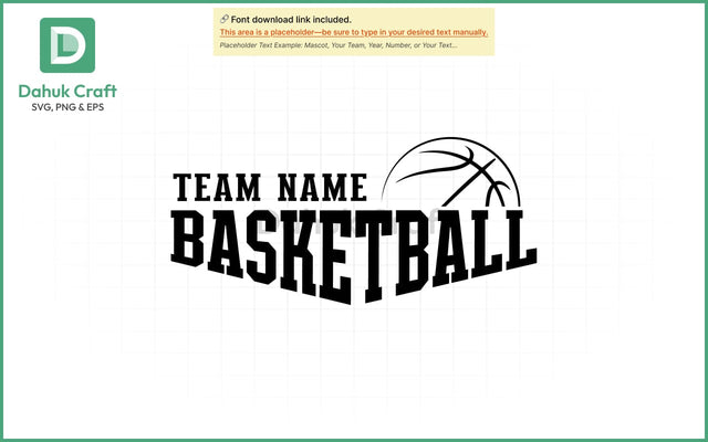 Basketball Team Logo SVG PNG & EPS V8 SVG dahukdesign 