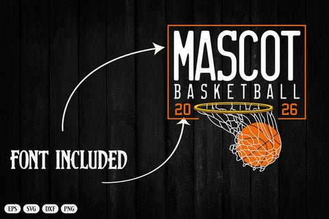 Basketball Team Mascot SVG, PNG, Cricut File, Basketball Mom Svg, Custom Basketball Design SVG DesignDestine 