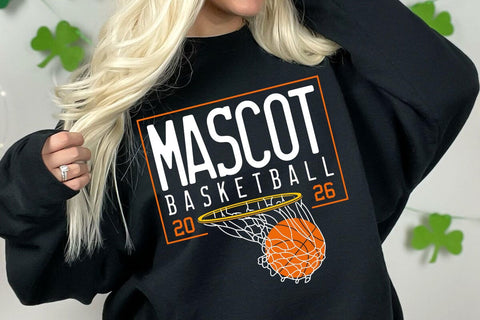 Basketball Team Mascot SVG, PNG, Cricut File, Basketball Mom Svg, Custom Basketball Design SVG DesignDestine 