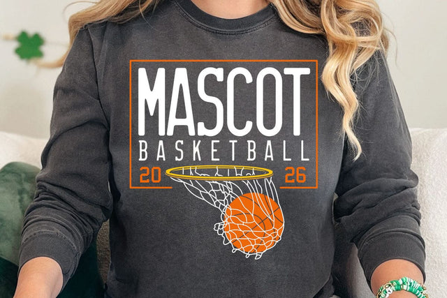 Basketball Team Mascot SVG, PNG, Cricut File, Basketball Mom Svg, Custom Basketball Design SVG DesignDestine 