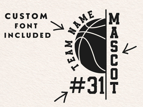 Basketball Team SVG, Player Template Svg, Custom Svg Design , Custom Basketball Svg SVG DesignDestine 