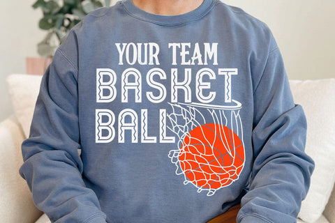 Basketball Team Svg, Team Shirts, Basketball Svg Designs, Basketball Svg, Svg Designs, Basketball Logo, Svg for Cricut, Basketball Mom Svg SVG DesignDestine 