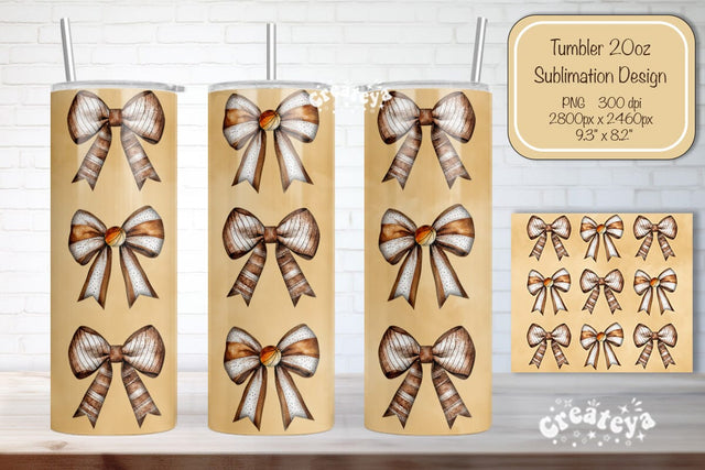 Basketball Tumbler Wrap Basketball Bow Seamless 20oz Skinny Tumbler Wrap PNG Retro Sublimation Design Sublimation Createya Design 