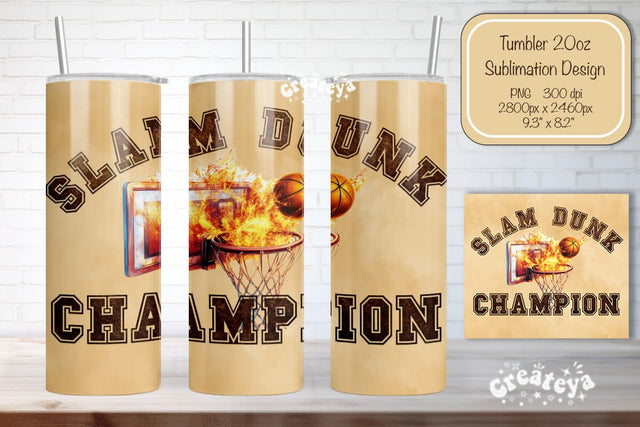 Basketball Tumbler wrap Basketball quote Seamless 20oz Skinny Tumbler Wrap PNG Retro Sublimation Design Sublimation Createya Design 