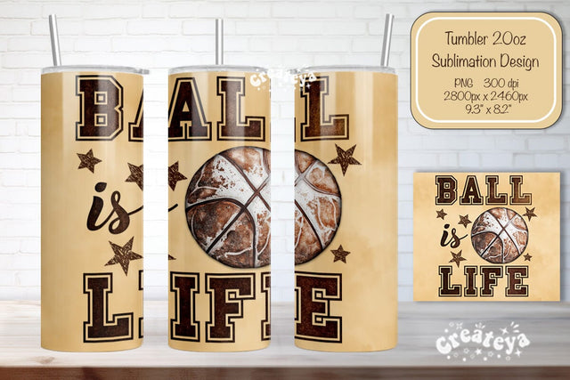 Basketball Tumbler wrap Basketball quote Seamless 20oz Skinny Tumbler Wrap PNG Retro Sublimation Design Sublimation Createya Design 
