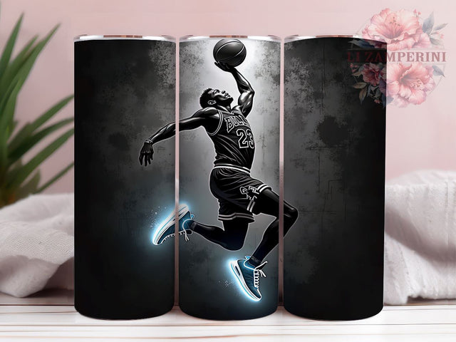 Basketball Tumbler Wrap, Jump Man Design Tumbler, Neon Light Tumbler, 20oz Sublimation Design, Sports Drinkware, Digital Download Tumbler, Athletic Tumbler Art, Unique Gift Sublimation Li Zamperini 