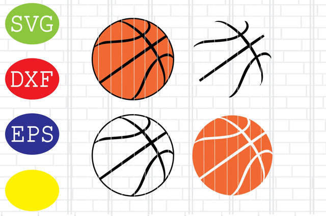 Basketball Vector, Basketball Clipart, Basketball Cut Files, Sport Svg, Jpg, Eps, Dxf Files SVG DigitalSvgFiles 