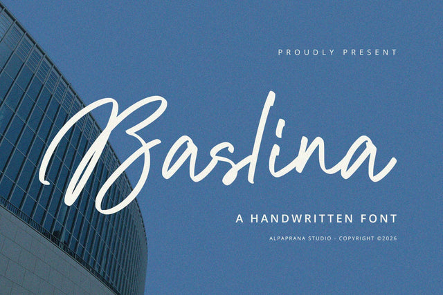 Baslina - Handwritten Font Font Alpaprana Studio 