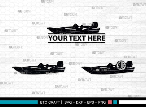 Bass Boat SVG Cut Files, Boat Silhouette, Skeeter Svg, Bass Fishing Svg, Gone Fishing Svg, Fishing Boat Svg, Fisherman Svg, Construction Bundle, SVG ETC Craft 