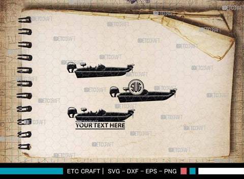 Bass Boat SVG Cut Files, Boat Silhouette, Skeeter Svg, Bass Fishing Svg, Gone Fishing Svg, Fishing Boat Svg, Fisherman Svg, Construction Bundle, SVG ETC Craft 