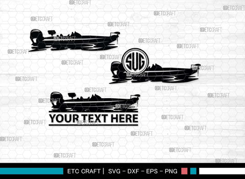 Bass Boat SVG Cut Files, Boat Silhouette, Skeeter Svg, Bass Fishing Svg, Gone Fishing Svg, Fishing Boat Svg, Fisherman Svg, Construction Bundle, SVG ETC Craft 