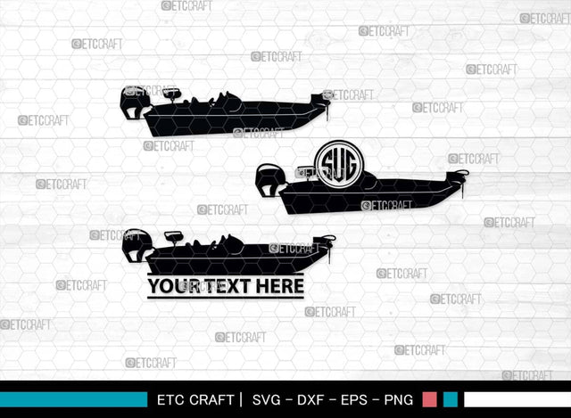 Bass Boat SVG Cut Files, Boat Silhouette, Skeeter Svg, Bass Fishing Svg, Gone Fishing Svg, Fishing Boat Svg, Fisherman Svg, Construction Bundle, SVG ETC Craft 