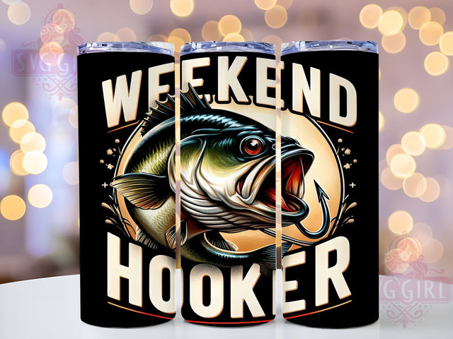 Bass Fish 20oz Tumbler Wrap Sublimation Design, Straight Tapered Tumbler Wrap, Weekend Hooker Tumbler Png, Instant Digital Download Sublimation SvggirlplusArt 