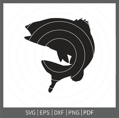 Bass fish svg, Bass monograme, Bass Clipart, Fishing Svg, Bass Fishing Silhouette, Bass Cricut, Fishing SVG, fish clipart SVG Dinvect 