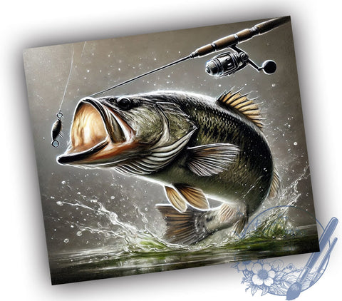 Bass Fishing Enthusiast 20oz Tumbler, Fishing Gift, 20oz Sublimation, Angler Decor, Custom Tumbler Wrap, Outdoor Enthusiast, Fish Lover Gift Sublimation ToriDesigns 