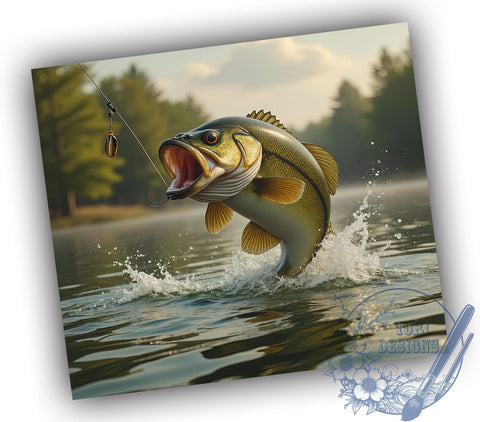 Bass Fishing Enthusiast 20oz Tumbler, Fishing Gift, 20oz Sublimation, Angler Decor, Custom Tumbler Wrap, Outdoor Enthusiast, Fish Lover Gift Sublimation ToriDesigns 