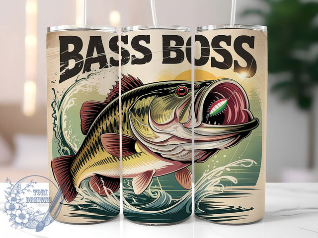 Bass Fishing Lake Life Outdoor Sports Tumbler, Lake Life Tumbler Wrap, Fisherman PNG Design, 20oz Sublimation Wrap, Fishing Gift For Him, Outdoor Sports Tumbler, Bass Boss Cup Design Sublimation ToriDesigns 