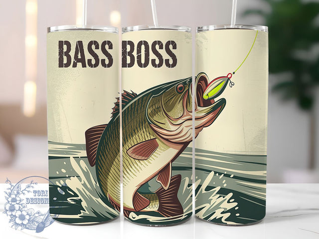 Bass Fishing Lake Life Outdoor Sports Tumbler, Lake Life Tumbler Wrap, Fisherman PNG Design, 20oz Sublimation Wrap, Fishing Gift For Him, Outdoor Sports Tumbler, Bass Boss Cup Design Sublimation ToriDesigns 