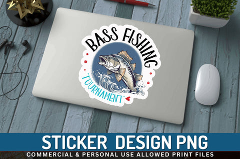 Bass fishing tournament Sticker Design Sublimation Regulrcrative 