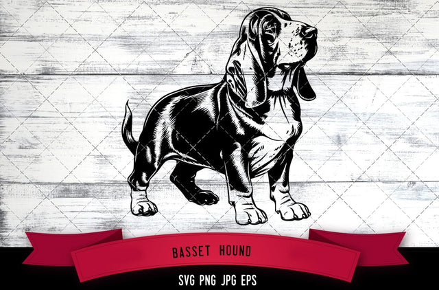 Basset Hound SVG, Dog SVG, Logo - Digital Download with Commercial License for Cricut, Silhouette, Scan N Cut Crafting SVG Loveleen Kaur 