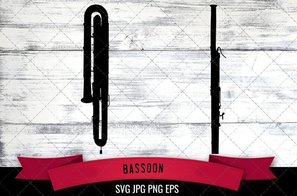 Bassoon SVG, Musical Instrument SVG - So Fontsy