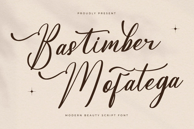 Bastimber Mofatega - Modern Beauty Script Font Letterena Studios 