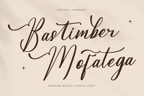 Bastimber Mofatega - Modern Beauty Script Font Letterena Studios 