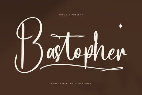 Bastopher - Modern Handwritten Script Font Letterena Studios 
