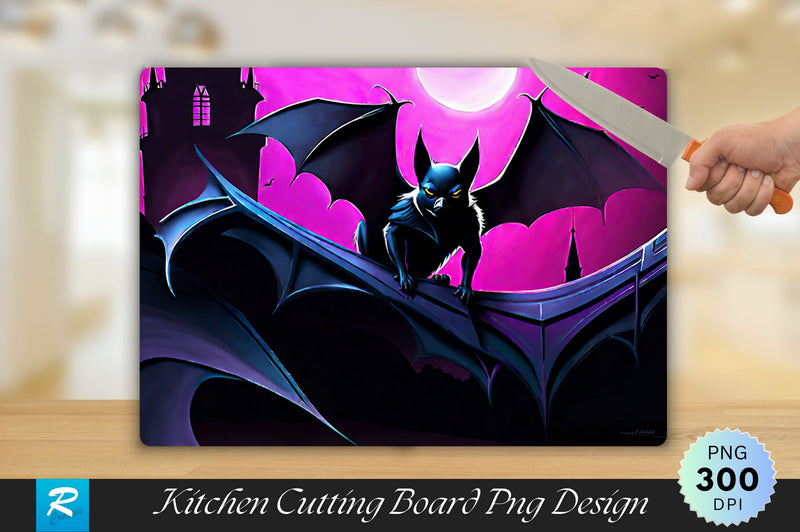 Bat Background Cutting Board Sublimation Regulrcrative 