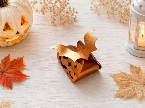Bat Box SVG Bundles - Halloween Candy Box Template - No Glue Twist Top Treat Holder Spooky Treat Package Cut File for Cricut Silhouette SVG DreamingSVG 