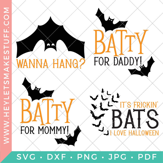 Bat Bundle SVG Hey Let's Make Stuff 
