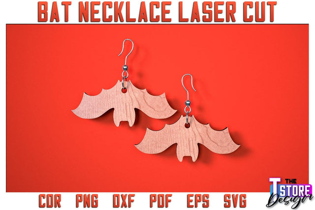 Bat Earrings Laser Cut | Bat Accessories Laser Cut Design | Gift Idea | CNC File SVG The T Store Design 