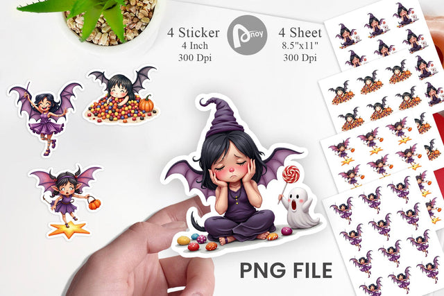 Bat Fairy Mishaps Sticker Sublimation artnoy 
