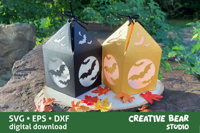 Bat Halloween Lantern SVG SVG Creative Bear Studio 