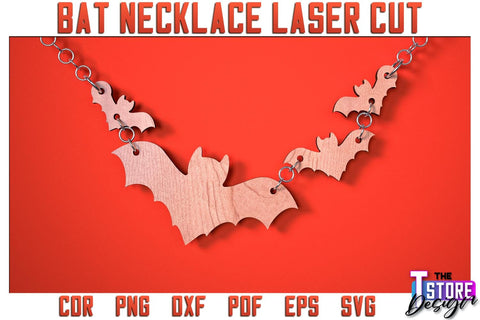 Bat Jewelry Laser Cut Bundle | Bat Accessories Laser Cut Design | Gift Idea | CNC Files SVG The T Store Design 