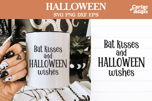 Bat kisses and Halloween Wishes svg SVG Carla C Designs 