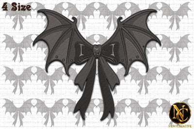 Bat Wing Bow Halloween Embroidery Embroidery/Applique DESIGNS designartist 
