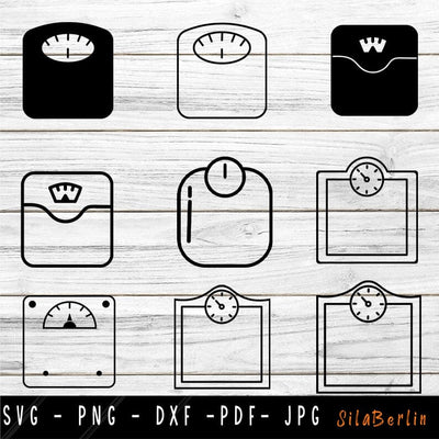 Bathroom Scales SVG Bundle, Bathroom Svg, Scale Cut File, Bathroom Clipart, Diet SVG, Weighing Scale, Weight Watcher, Svg files for Cricut SVG SilaBerlin 