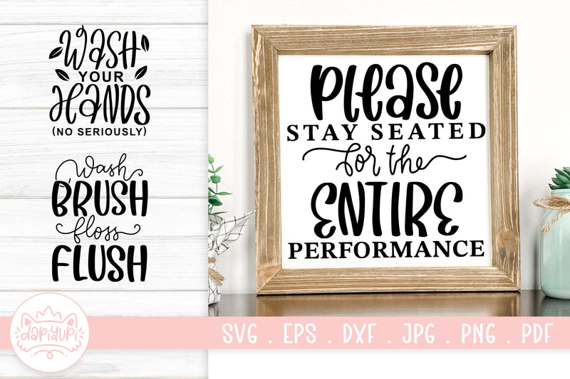 Bathroom Sign SVG Cut File SVG dapiyupi store 